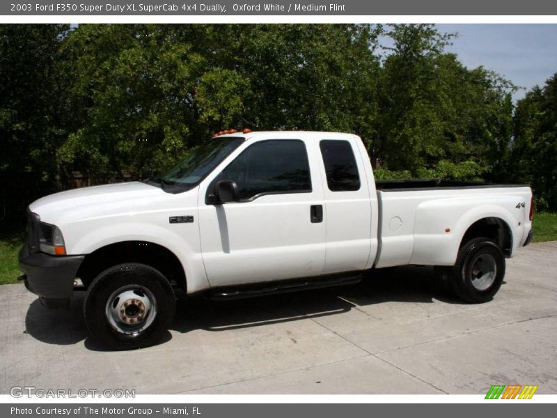 Oxford White / Medium Flint 2003 Ford F350 Super Duty XL SuperCab 4x4 Dually