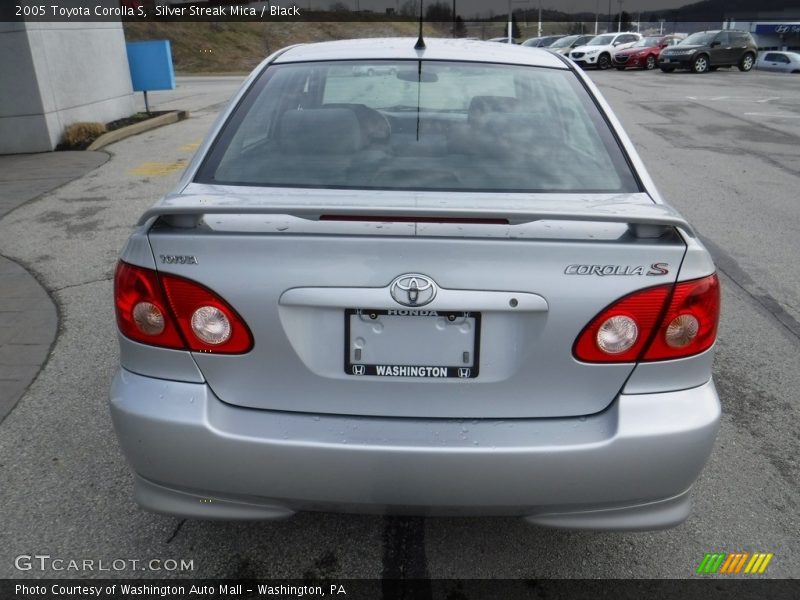 Silver Streak Mica / Black 2005 Toyota Corolla S