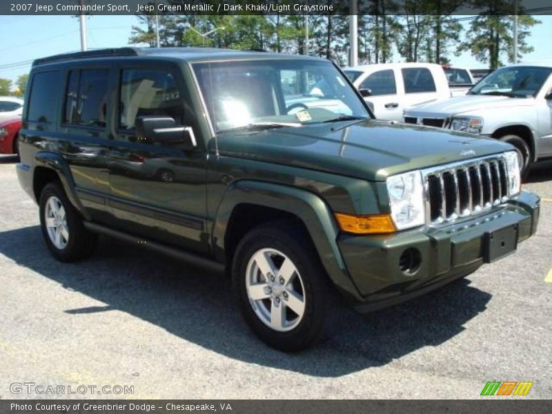 Jeep Green Metallic / Dark Khaki/Light Graystone 2007 Jeep Commander Sport