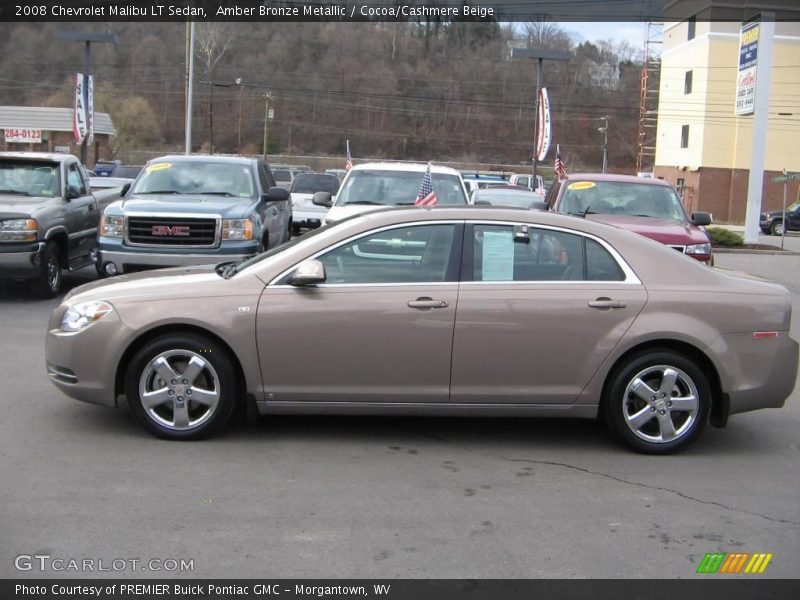 Amber Bronze Metallic / Cocoa/Cashmere Beige 2008 Chevrolet Malibu LT Sedan