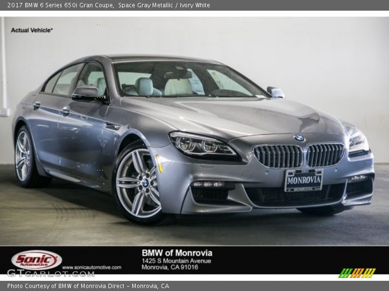 Space Gray Metallic / Ivory White 2017 BMW 6 Series 650i Gran Coupe