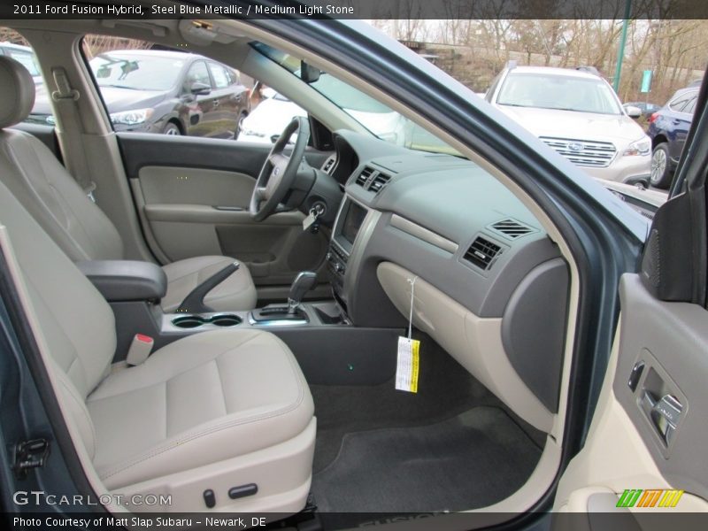 Steel Blue Metallic / Medium Light Stone 2011 Ford Fusion Hybrid