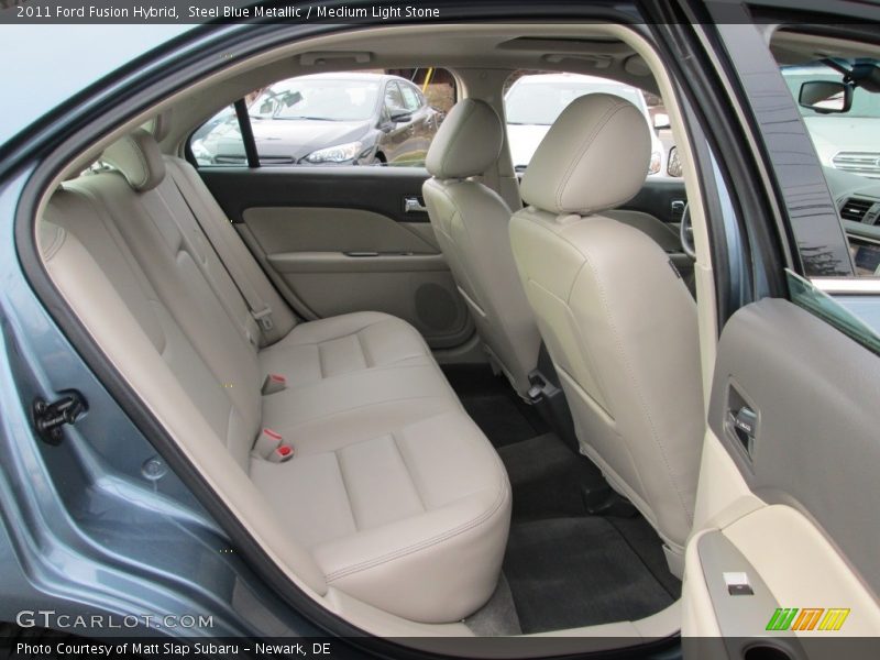 Steel Blue Metallic / Medium Light Stone 2011 Ford Fusion Hybrid