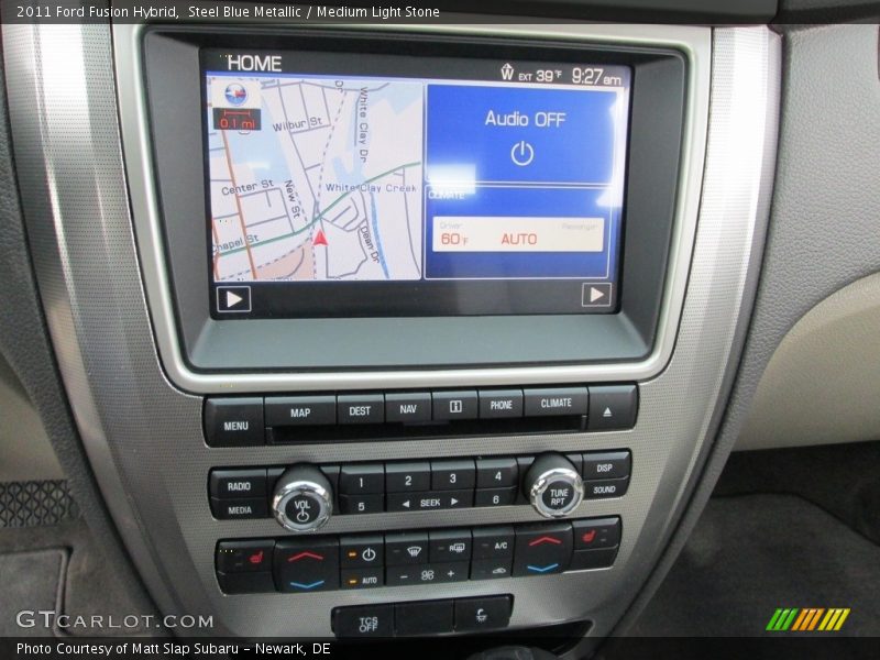 Steel Blue Metallic / Medium Light Stone 2011 Ford Fusion Hybrid