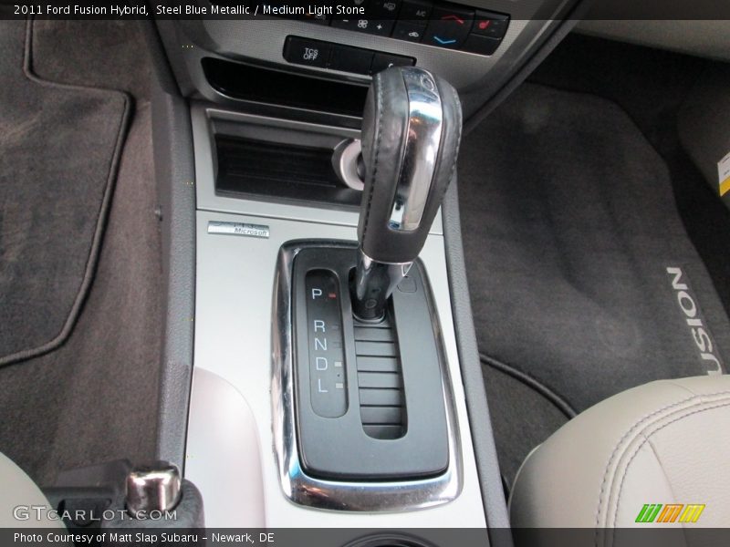 Steel Blue Metallic / Medium Light Stone 2011 Ford Fusion Hybrid
