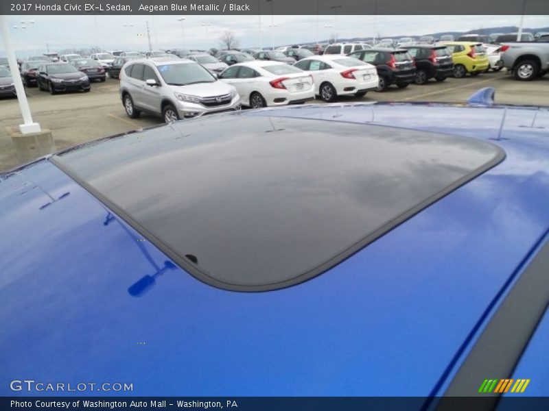 Aegean Blue Metallic / Black 2017 Honda Civic EX-L Sedan