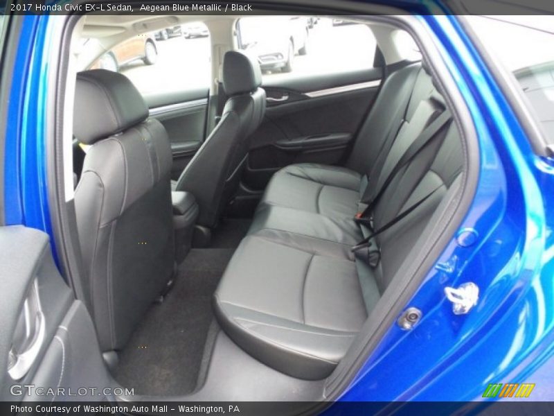 Aegean Blue Metallic / Black 2017 Honda Civic EX-L Sedan
