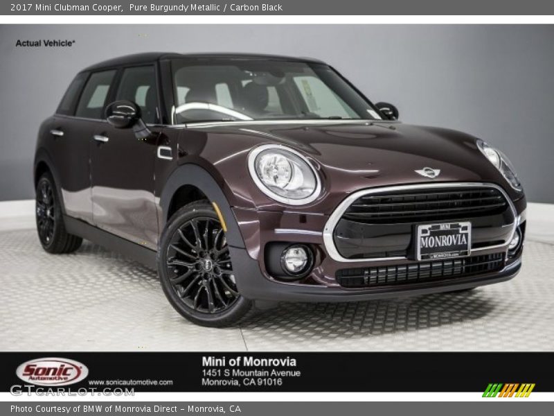 Pure Burgundy Metallic / Carbon Black 2017 Mini Clubman Cooper