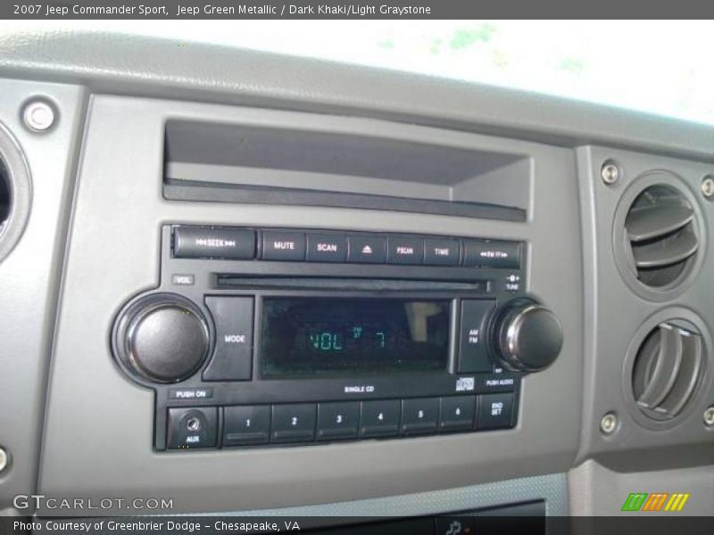 Jeep Green Metallic / Dark Khaki/Light Graystone 2007 Jeep Commander Sport