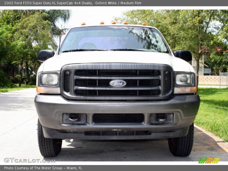 Oxford White / Medium Flint 2003 Ford F350 Super Duty XL SuperCab 4x4 Dually