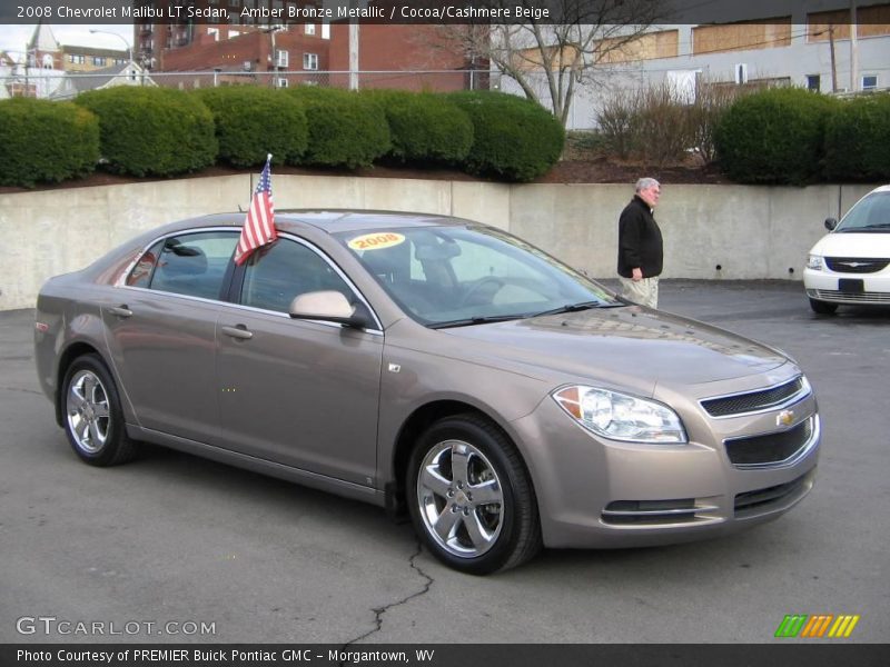 Amber Bronze Metallic / Cocoa/Cashmere Beige 2008 Chevrolet Malibu LT Sedan
