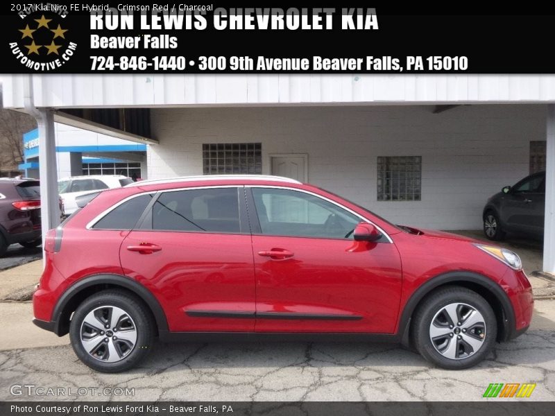 Crimson Red / Charcoal 2017 Kia Niro FE Hybrid