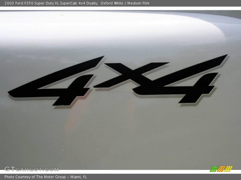 Oxford White / Medium Flint 2003 Ford F350 Super Duty XL SuperCab 4x4 Dually