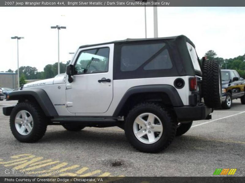Bright Silver Metallic / Dark Slate Gray/Medium Slate Gray 2007 Jeep Wrangler Rubicon 4x4