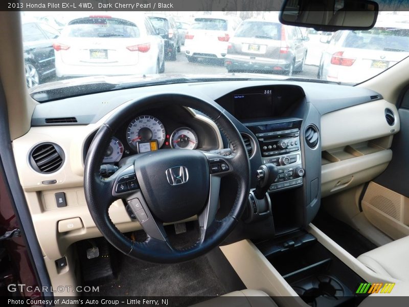 Dark Cherry Pearl / Black 2013 Honda Pilot EX-L 4WD