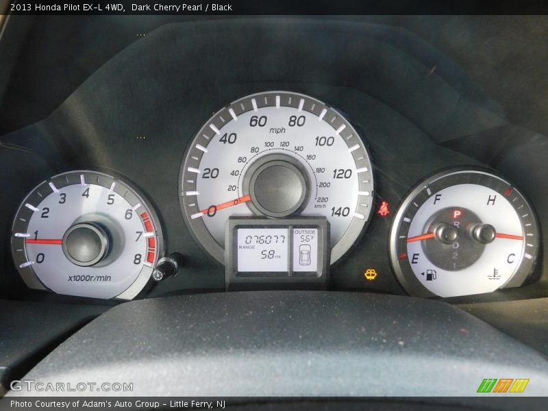 Dark Cherry Pearl / Black 2013 Honda Pilot EX-L 4WD