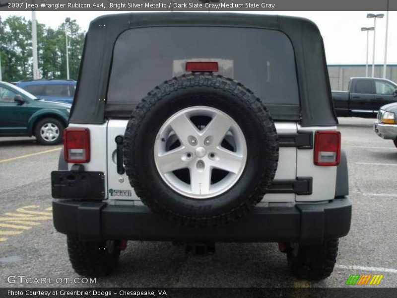 Bright Silver Metallic / Dark Slate Gray/Medium Slate Gray 2007 Jeep Wrangler Rubicon 4x4