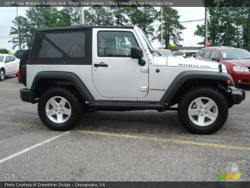 Bright Silver Metallic / Dark Slate Gray/Medium Slate Gray 2007 Jeep Wrangler Rubicon 4x4