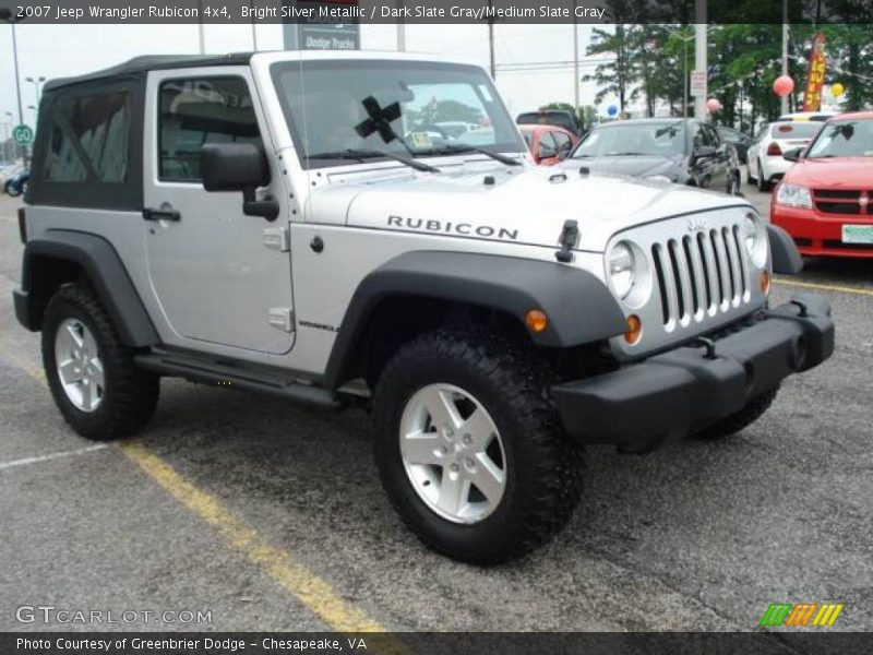 Bright Silver Metallic / Dark Slate Gray/Medium Slate Gray 2007 Jeep Wrangler Rubicon 4x4