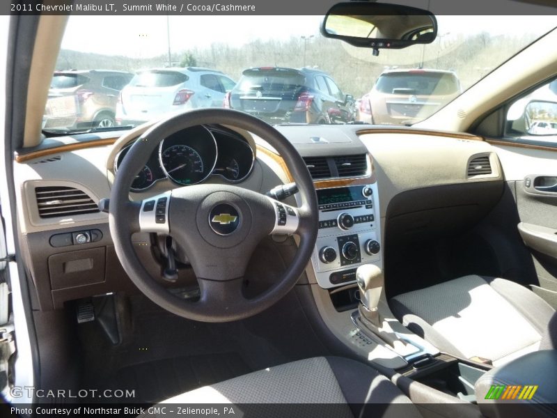 Summit White / Cocoa/Cashmere 2011 Chevrolet Malibu LT