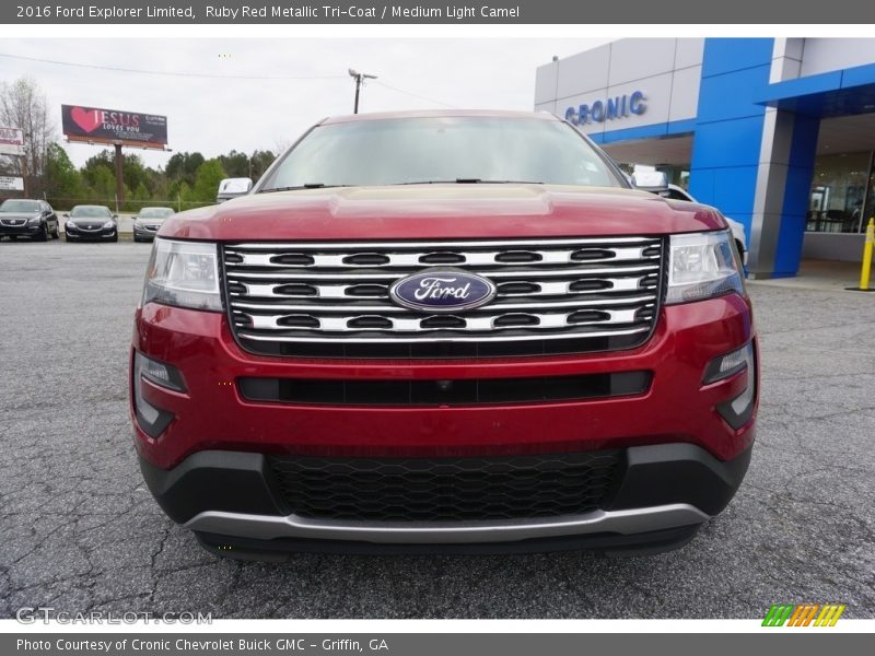 Ruby Red Metallic Tri-Coat / Medium Light Camel 2016 Ford Explorer Limited