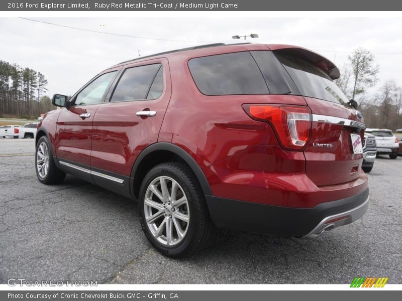 Ruby Red Metallic Tri-Coat / Medium Light Camel 2016 Ford Explorer Limited