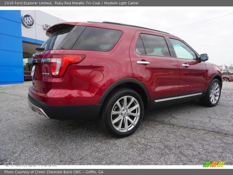 Ruby Red Metallic Tri-Coat / Medium Light Camel 2016 Ford Explorer Limited