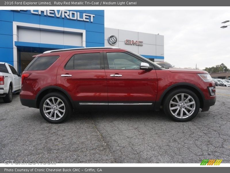 Ruby Red Metallic Tri-Coat / Medium Light Camel 2016 Ford Explorer Limited