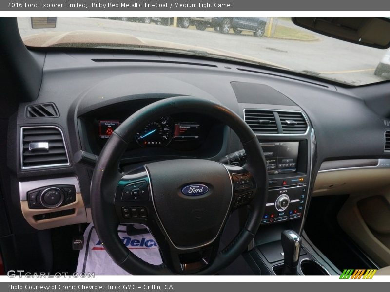 Ruby Red Metallic Tri-Coat / Medium Light Camel 2016 Ford Explorer Limited