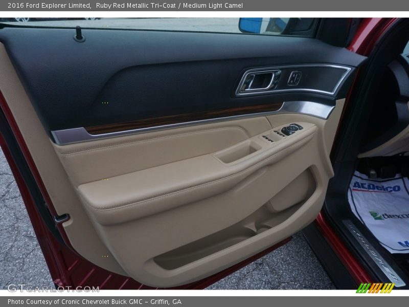 Ruby Red Metallic Tri-Coat / Medium Light Camel 2016 Ford Explorer Limited