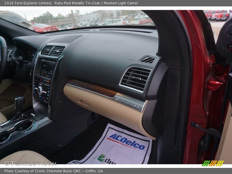 Ruby Red Metallic Tri-Coat / Medium Light Camel 2016 Ford Explorer Limited