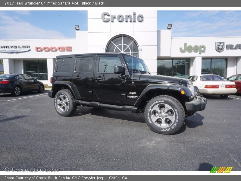 Black / Black 2017 Jeep Wrangler Unlimited Sahara 4x4