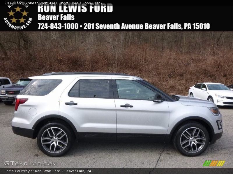 Ingot Silver / Ebony Black 2017 Ford Explorer Sport 4WD