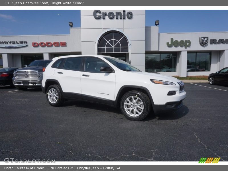 Bright White / Black 2017 Jeep Cherokee Sport