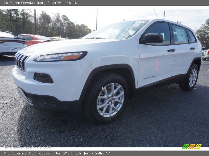 Bright White / Black 2017 Jeep Cherokee Sport