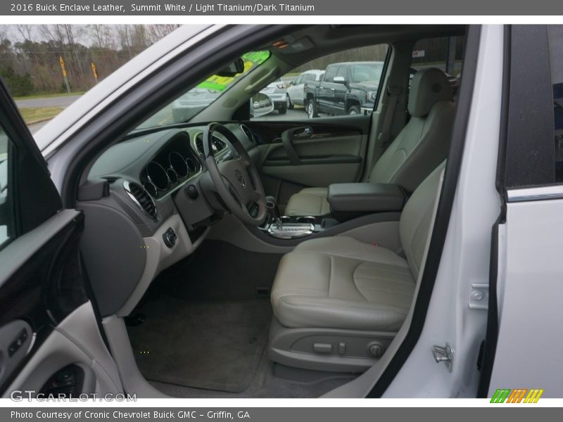 Summit White / Light Titanium/Dark Titanium 2016 Buick Enclave Leather