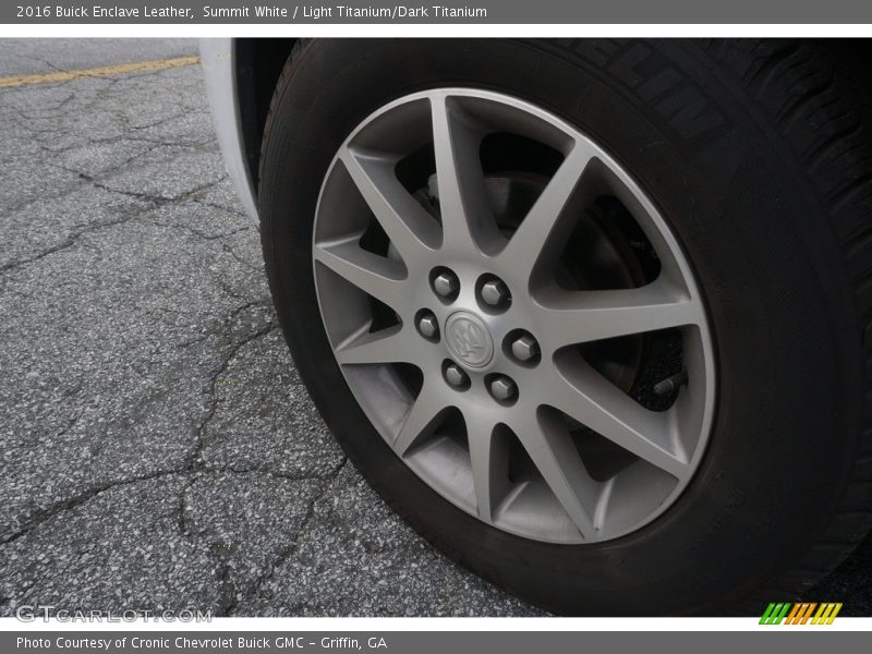 Summit White / Light Titanium/Dark Titanium 2016 Buick Enclave Leather