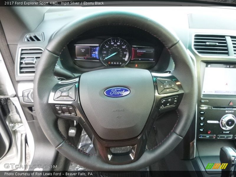 Ingot Silver / Ebony Black 2017 Ford Explorer Sport 4WD