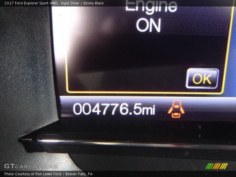 Ingot Silver / Ebony Black 2017 Ford Explorer Sport 4WD