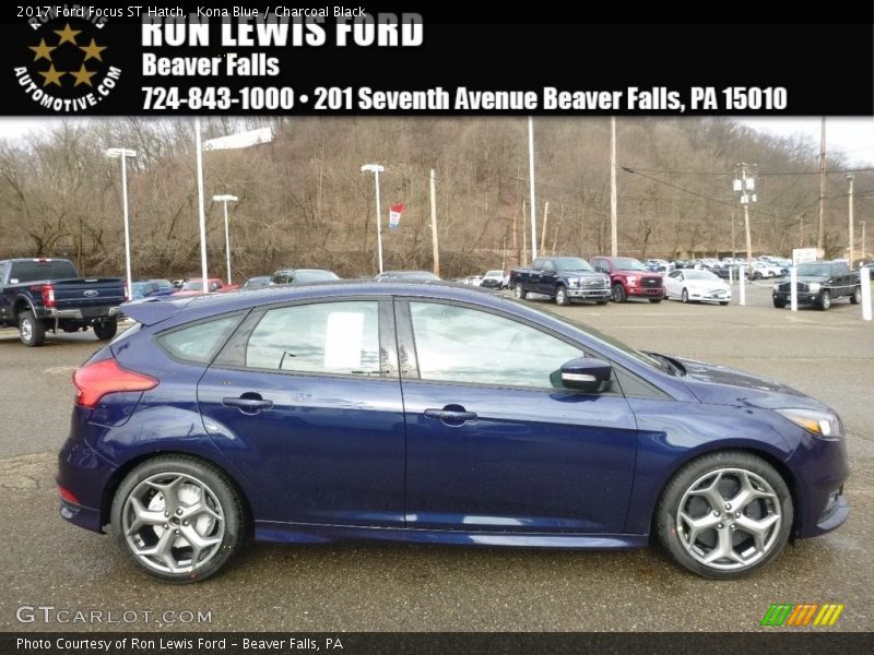 Kona Blue / Charcoal Black 2017 Ford Focus ST Hatch
