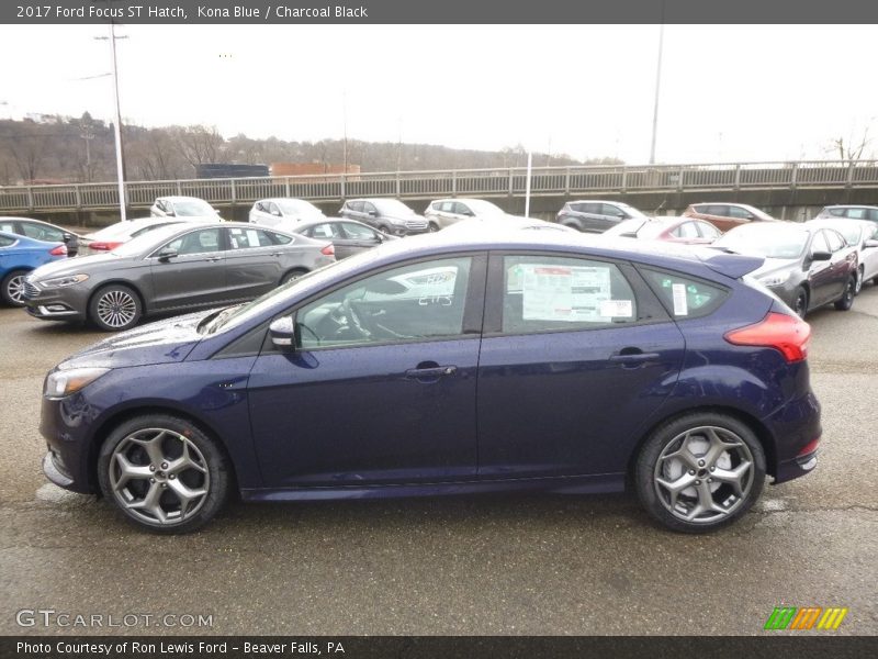 Kona Blue / Charcoal Black 2017 Ford Focus ST Hatch