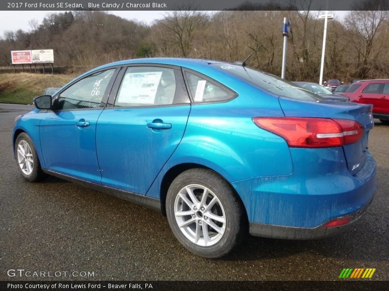 Blue Candy / Charcoal Black 2017 Ford Focus SE Sedan