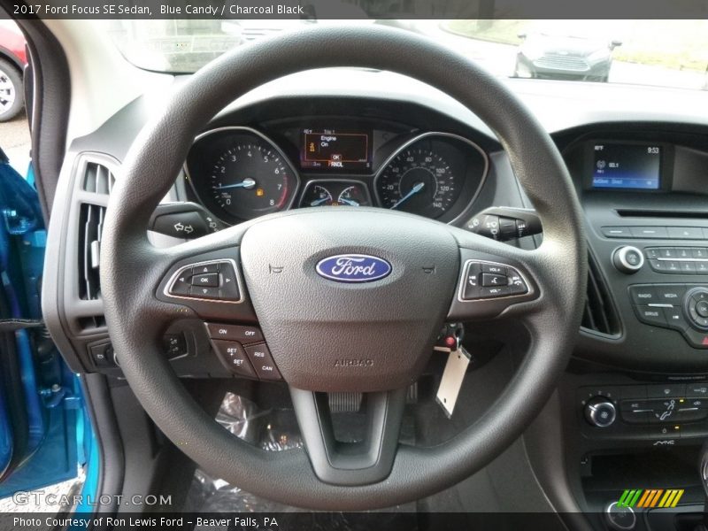 Blue Candy / Charcoal Black 2017 Ford Focus SE Sedan