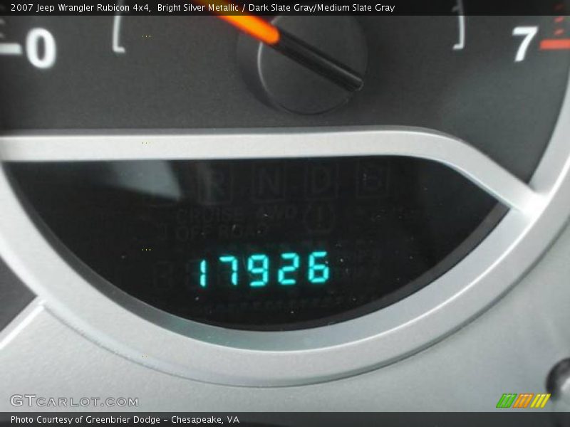 Bright Silver Metallic / Dark Slate Gray/Medium Slate Gray 2007 Jeep Wrangler Rubicon 4x4
