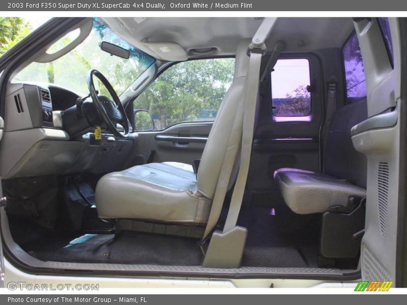 Oxford White / Medium Flint 2003 Ford F350 Super Duty XL SuperCab 4x4 Dually