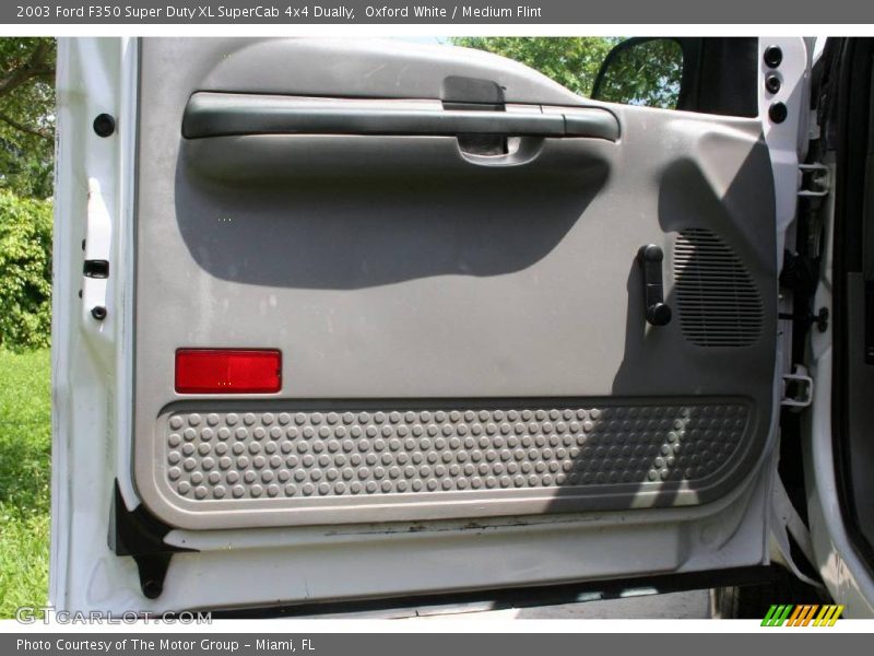 Oxford White / Medium Flint 2003 Ford F350 Super Duty XL SuperCab 4x4 Dually