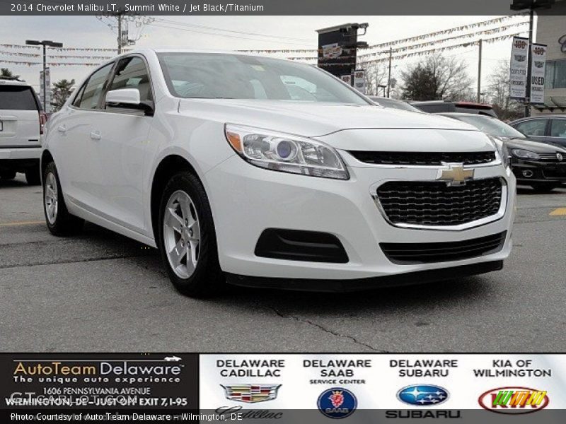 Summit White / Jet Black/Titanium 2014 Chevrolet Malibu LT