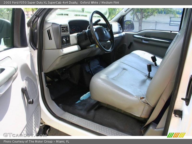 Oxford White / Medium Flint 2003 Ford F350 Super Duty XL SuperCab 4x4 Dually