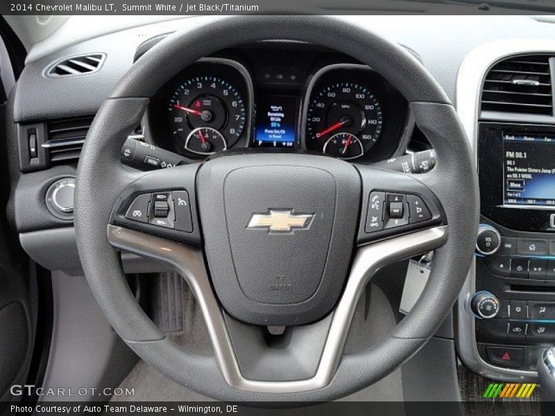 Summit White / Jet Black/Titanium 2014 Chevrolet Malibu LT