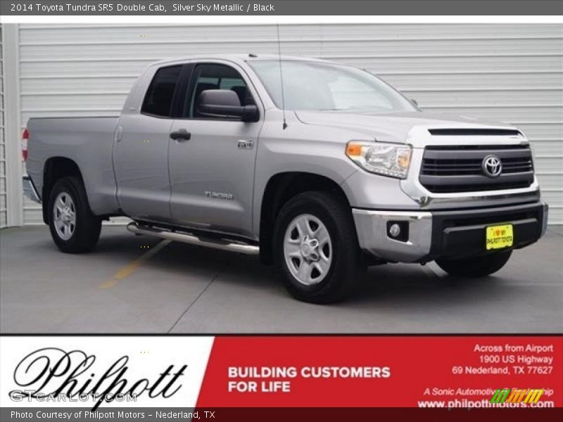 Silver Sky Metallic / Black 2014 Toyota Tundra SR5 Double Cab